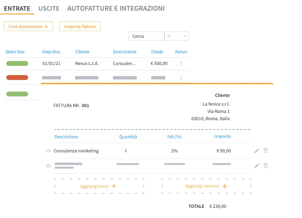 Dashboard mockup